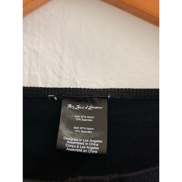 For Love & Lemon Avril Snap Layered Top Black Chic XS Dark Casual Summer - Picture 5 of 7
